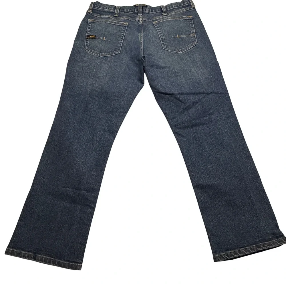 Ariat Rebar M4 Relaxed Boot Cut Jeans Mens 36x30 Carbine Blue Denim Western